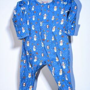 Magnetic Me Blue Snowman Kids Footie